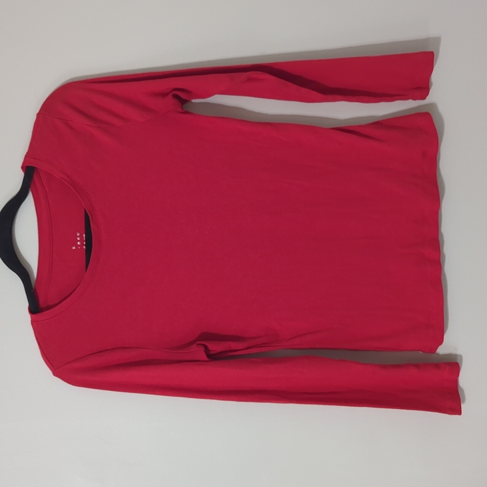 A New Day Women's Red Long Sleeve Shirt
